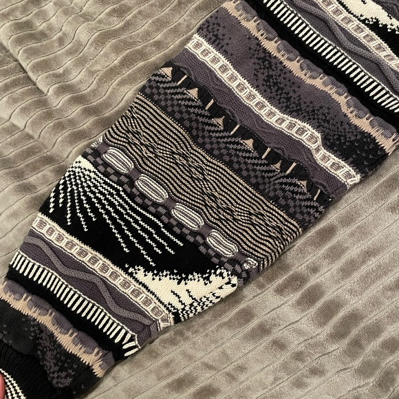 Croft & Barrow Vintage Coogi Style 3D Textured Sweater Grey Black Size Large - Picture 10 of 12